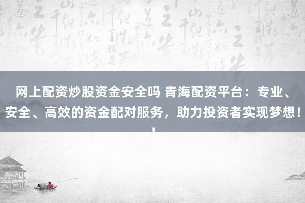 网上配资炒股资金安全吗 青海配资平台：专业、安全、高效的资金配对服务，助力投资者实现梦想！